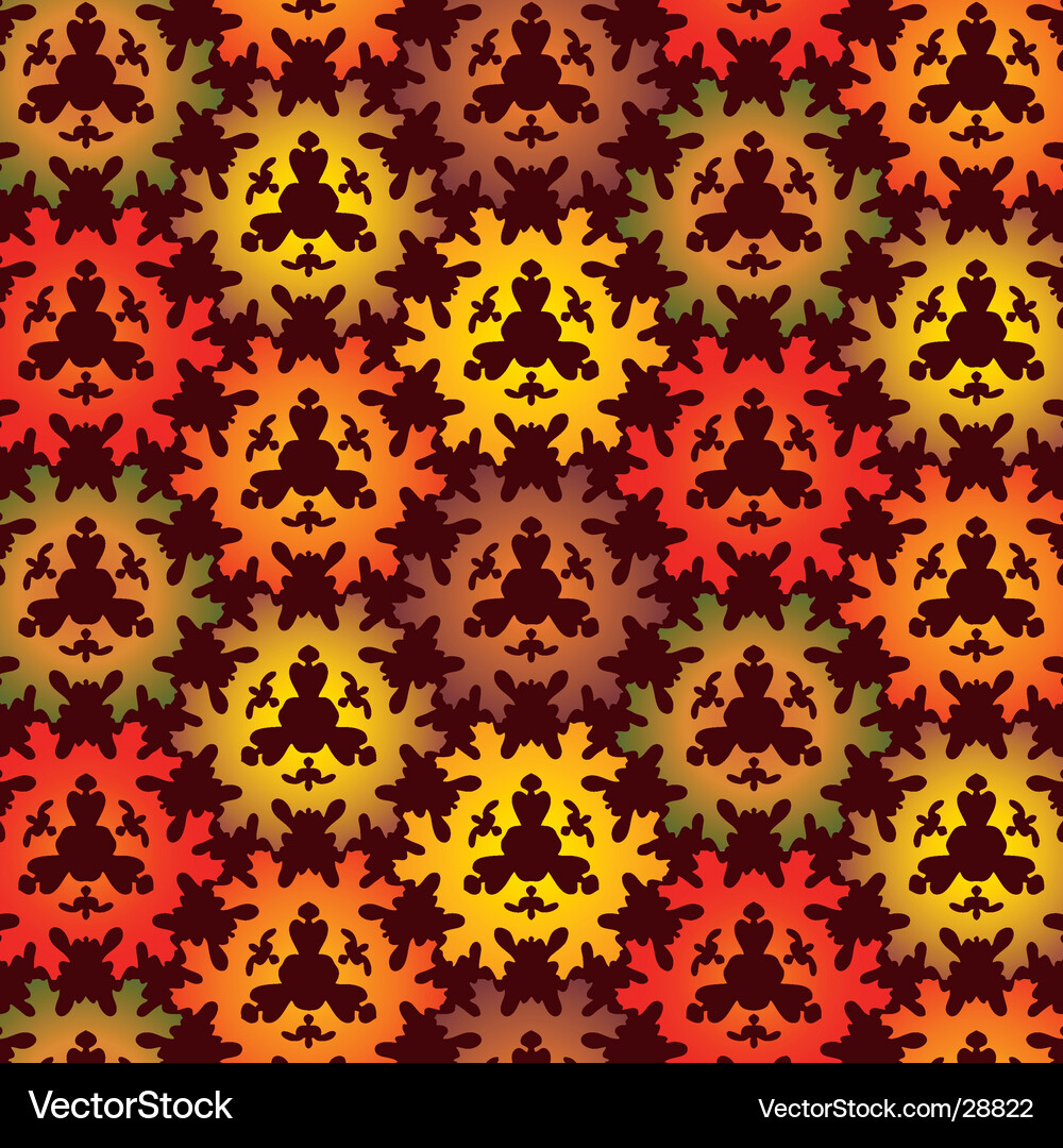 Autumn Leaf Kaleidoscope Pattern Vector Image