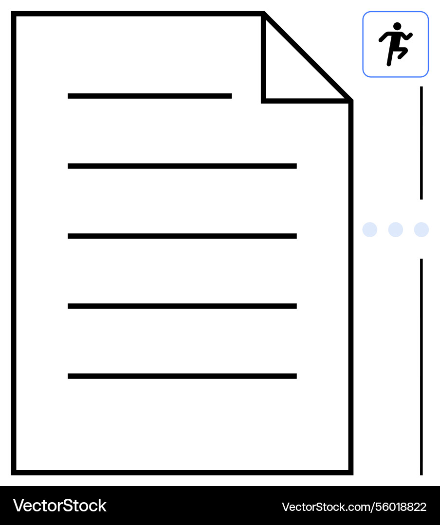 Document with navigation panel and user Document with navigation panel and user vector image