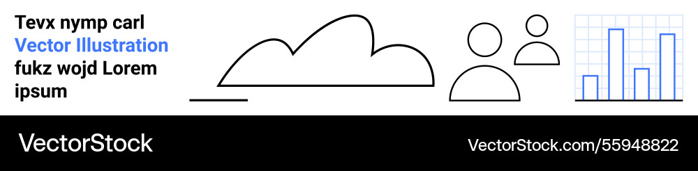 Minimalist design showcasing users cloud storage Minimalist design showcasing users cloud storage vector image