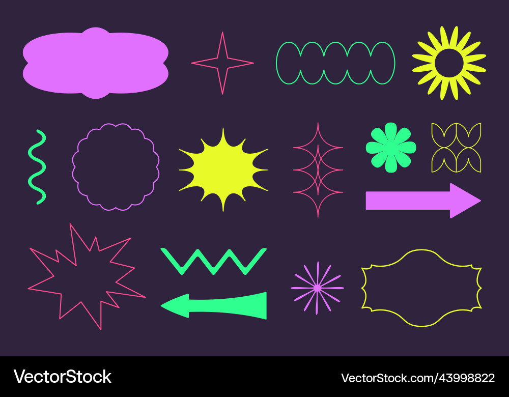 Set of simple geometric design elements Set of simple geometric design elements vector image