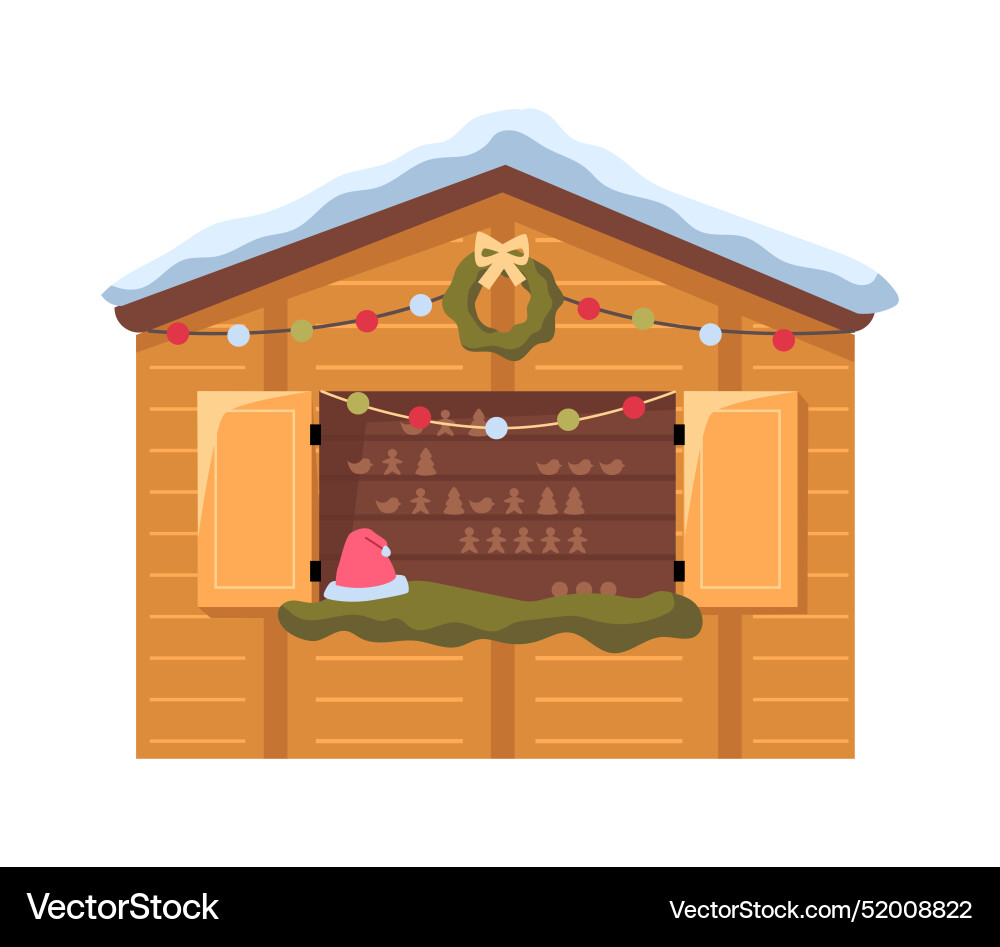 Weihnachtsmarkt Stand Kiosk mit Schokolade Bonbon Weihnachtsmarkt Stand Kiosk mit Schokolade Bonbon vektorbild
