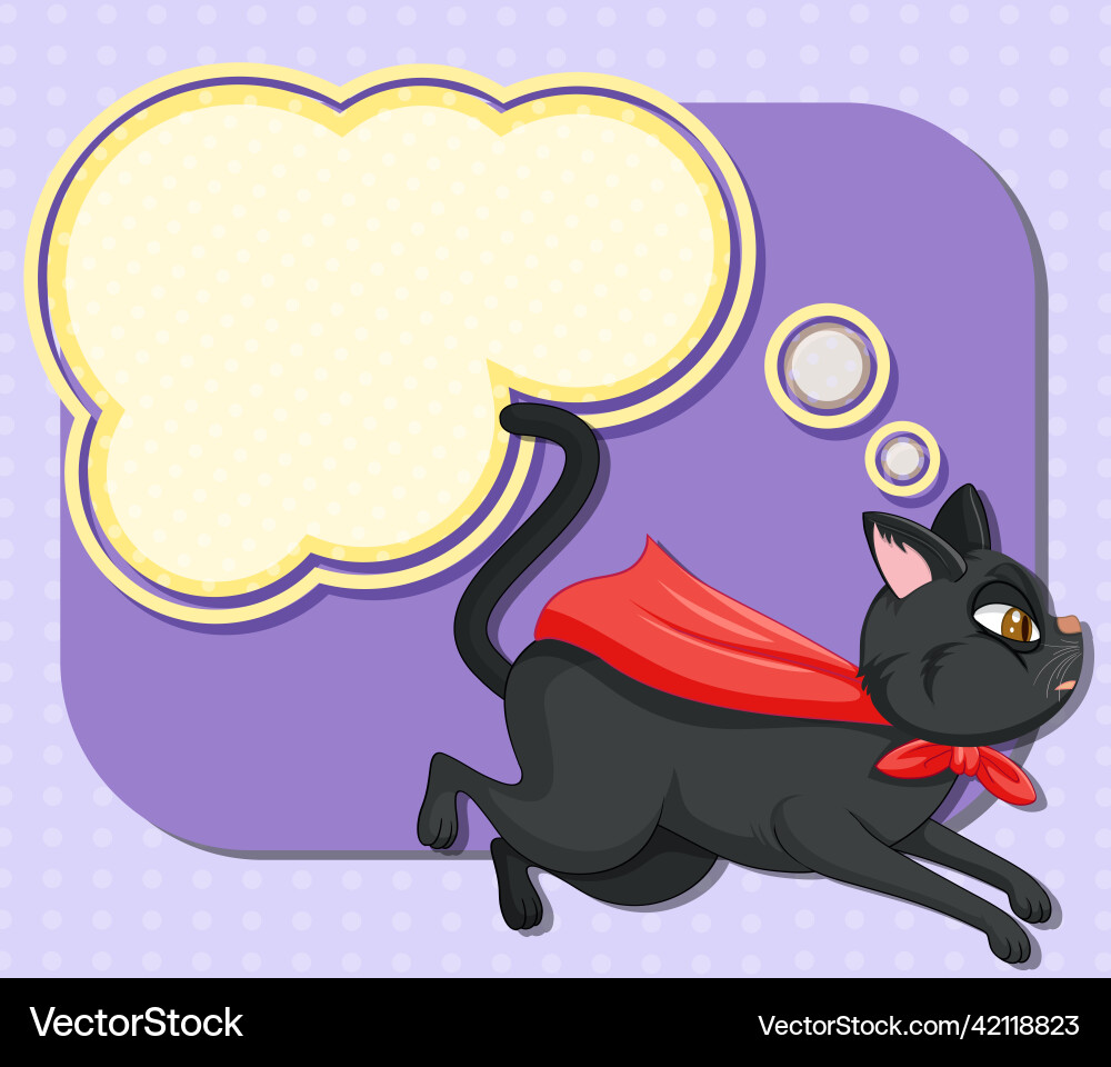 A cat thinking with callouts vector image