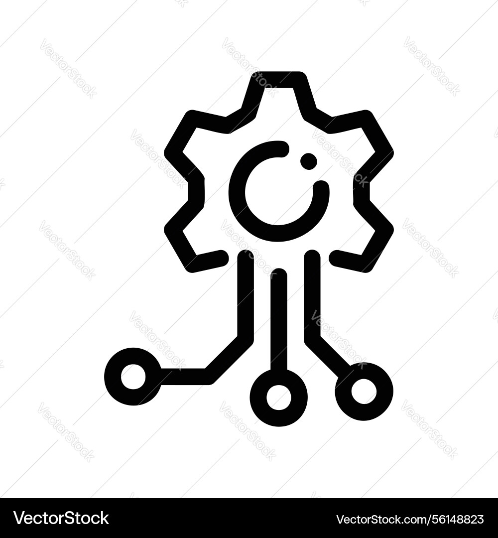 A minimal symbol representing subject learning vector image