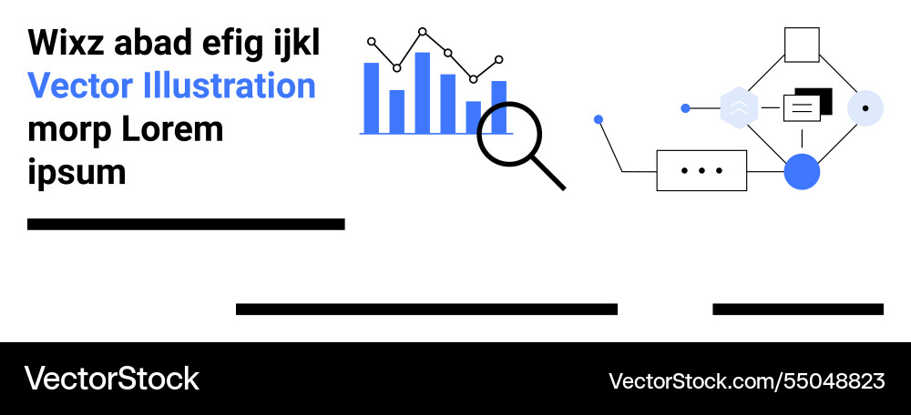 Business data analysis with graph search icon Business data analysis with graph search icon vector image