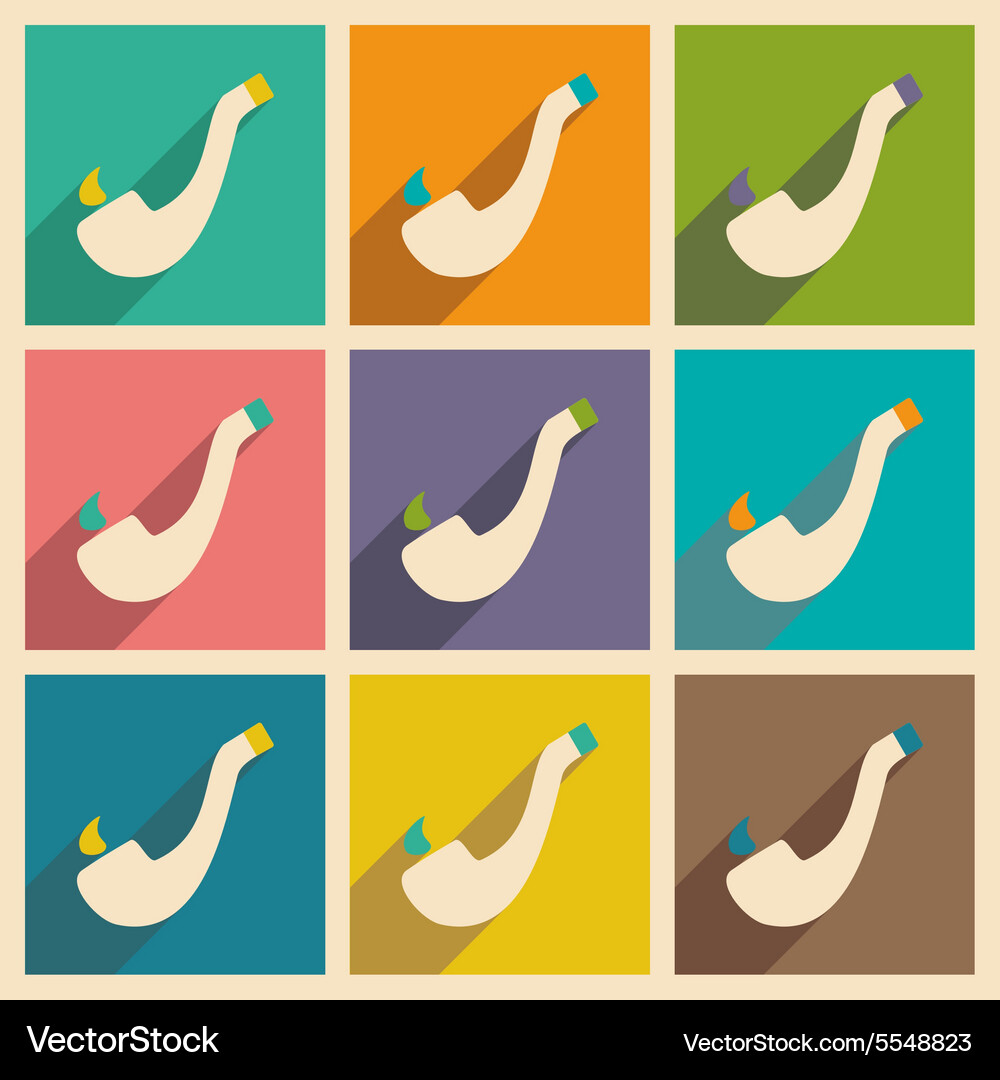 Flat with shadow concept and mobile application Vector Image