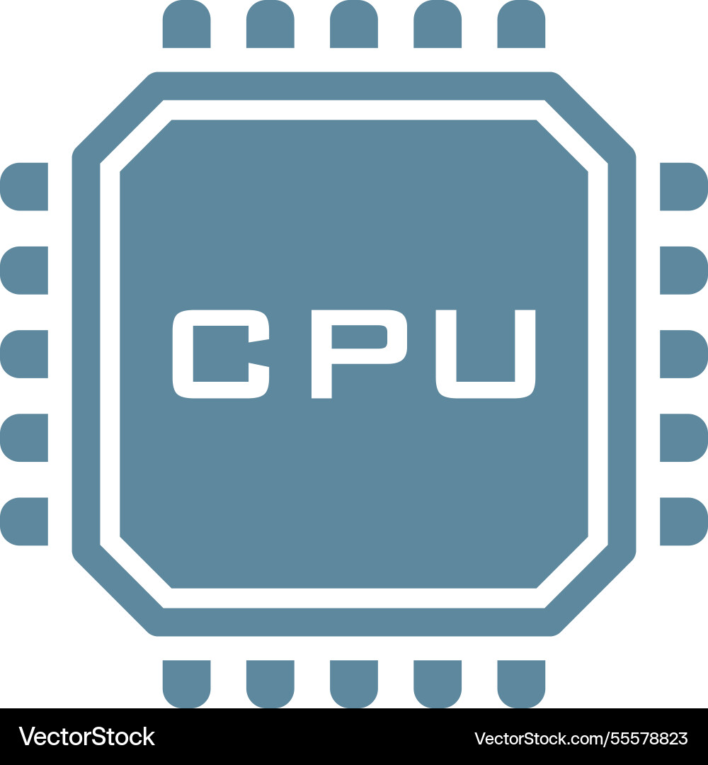 Processor flat web icon concept Processor flat web icon concept vector image