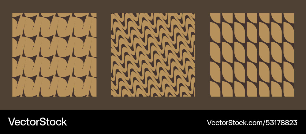 Set of geometric seamless pattern abstract Vector Image