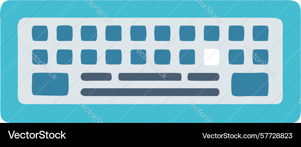 Simple keyboard layout basic digital input design vector image