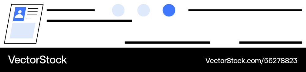 Streamlined user profile navigation with progress Streamlined user profile navigation with progress vector image