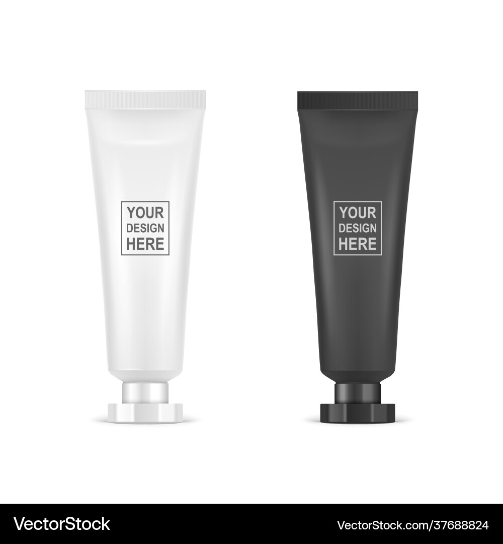 3d realistic plastic metal white and black 3d realistic plastic metal white and black vector image