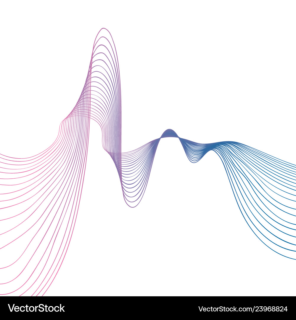 Abstract Line Wave Gradient vector image