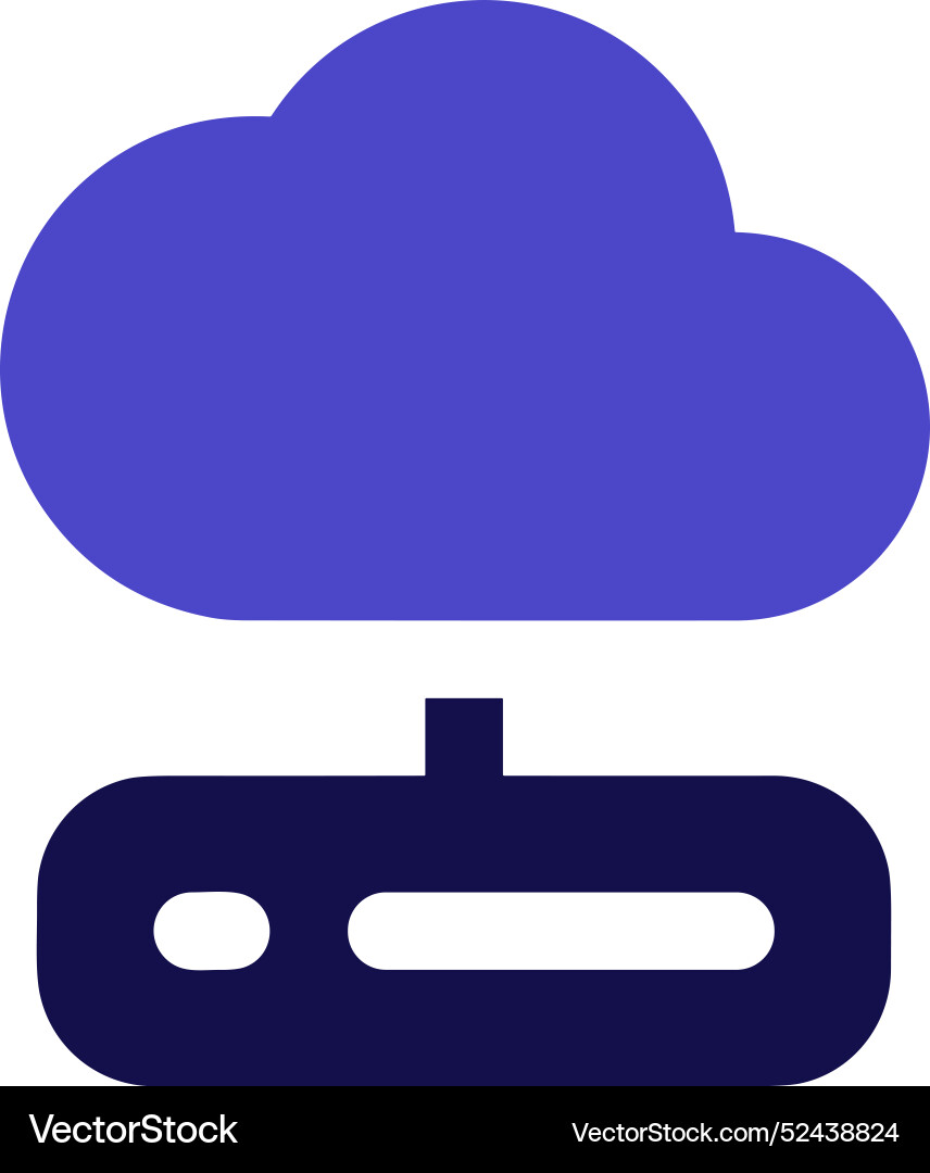 Cloud storage icon symbol image of the database Cloud storage icon symbol image of the database Vector Image