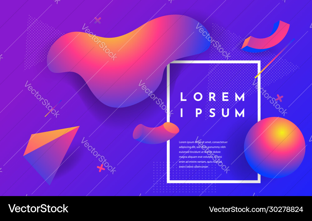 Liquid color background design fluid gradient Liquid color background design fluid gradient vector image