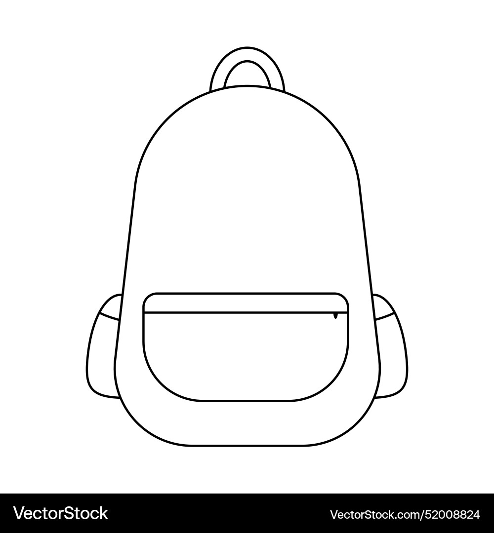 Outline backpack icon in simple lineart style Outline backpack icon in simple lineart style vector image