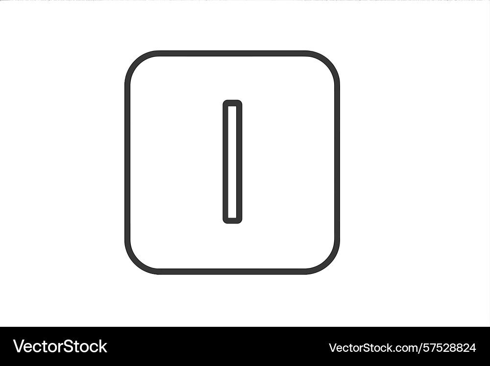 Simple design of a solid rectangle with single vector image