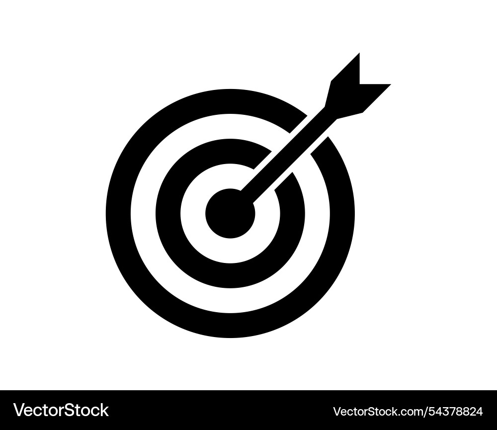 Target icon with arrow dart business Target icon with arrow dart business vector image