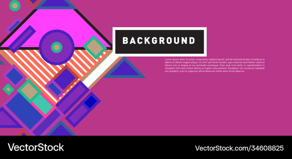 Abstract colorful rectangle background for banner Vector Image