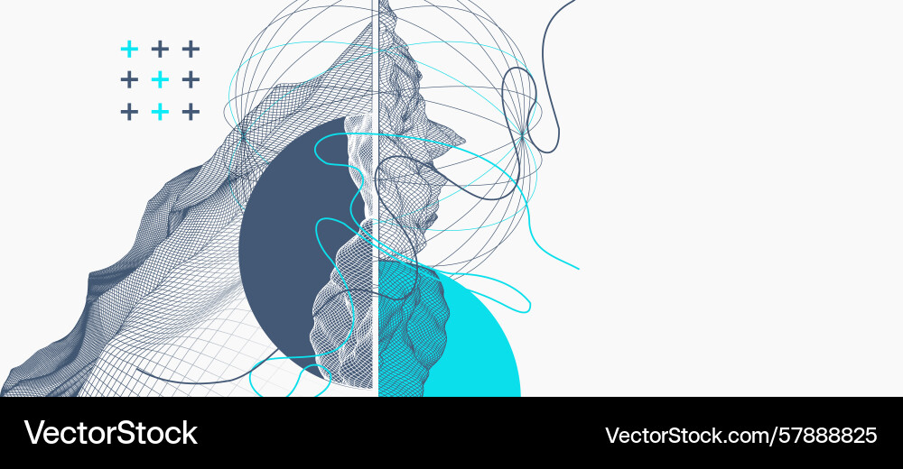 Abstract wireframe background modern science Vector Image