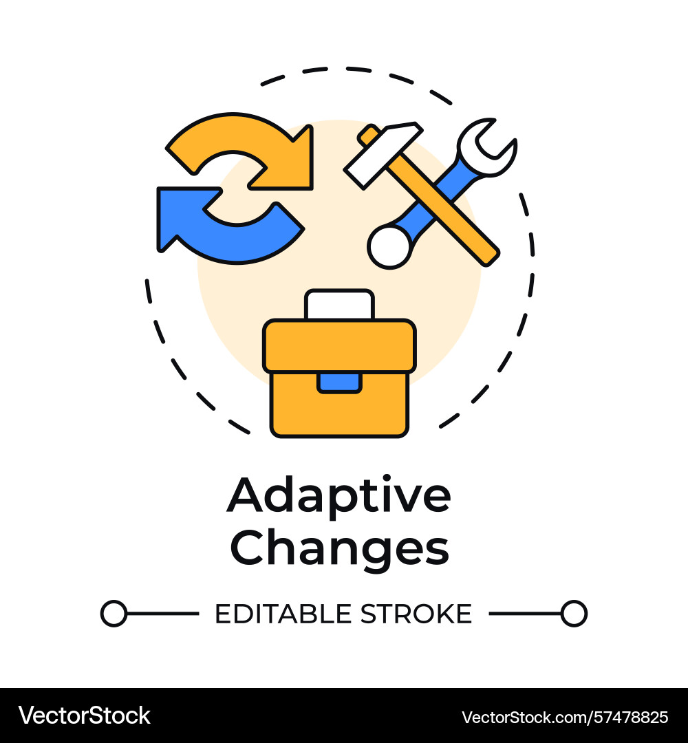 Adaptive changes multi color concept icon Adaptive changes multi color concept icon vector image