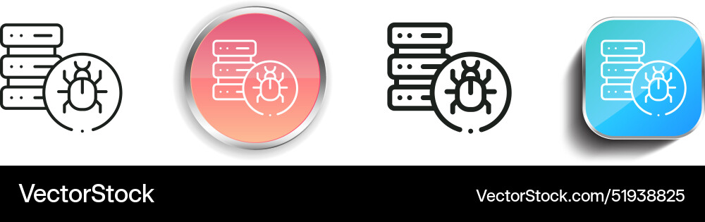 Bug-Symbol dünne lineare regelmäßige und Schaltfläche Stil Bug-Symbol dünne lineare regelmäßige und Schaltfläche Stil vektorbild