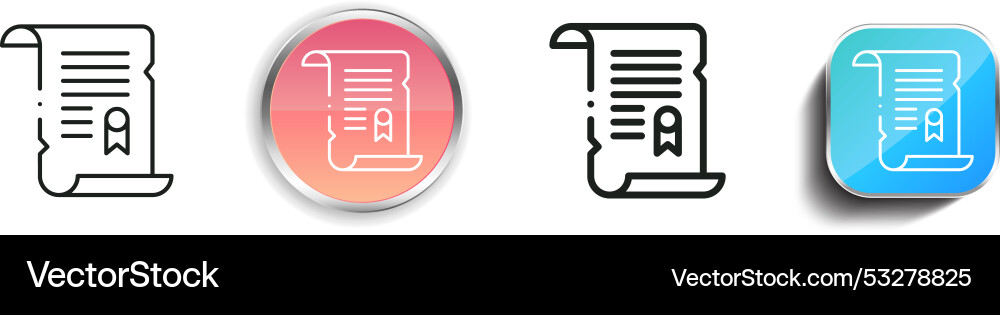 Declaration of independence icon thin linear Vector Image