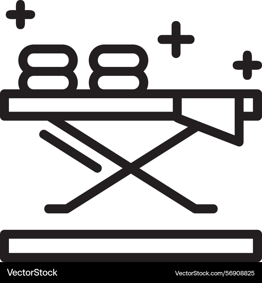 Ironing board linear style icon design Vector Image