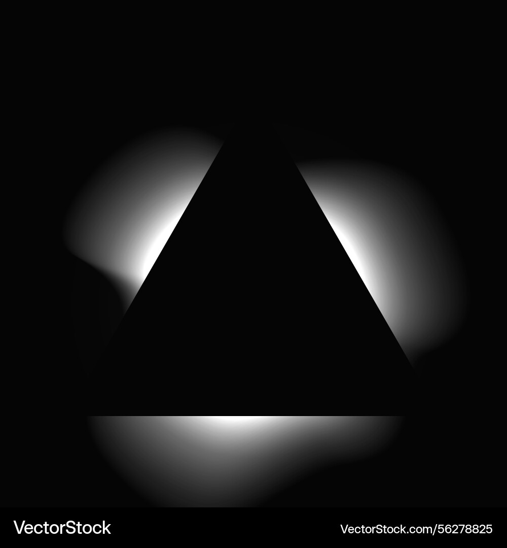 Triangle illuminate light frame Triangle illuminate light frame vector image