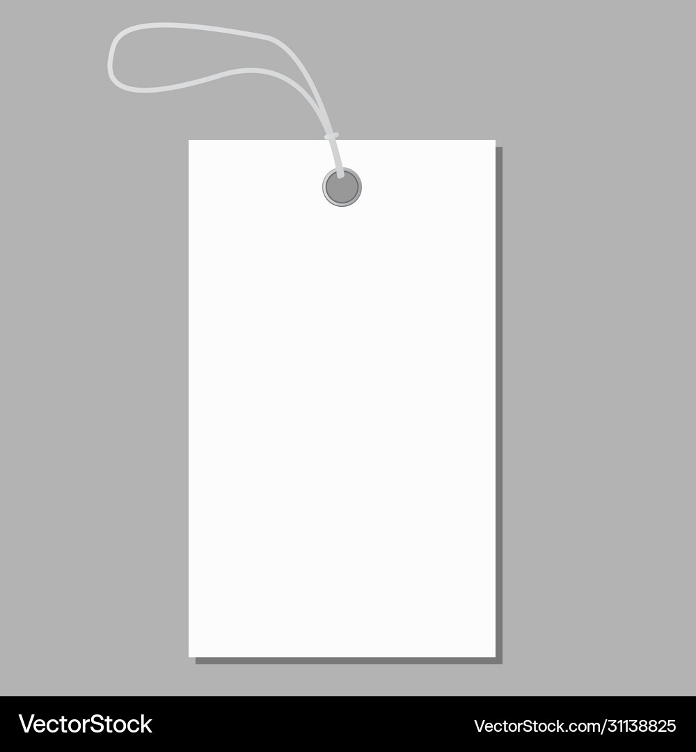 White blank tag on grey background – Royalty-Free Vector | VectorStock, image size:1000x1080