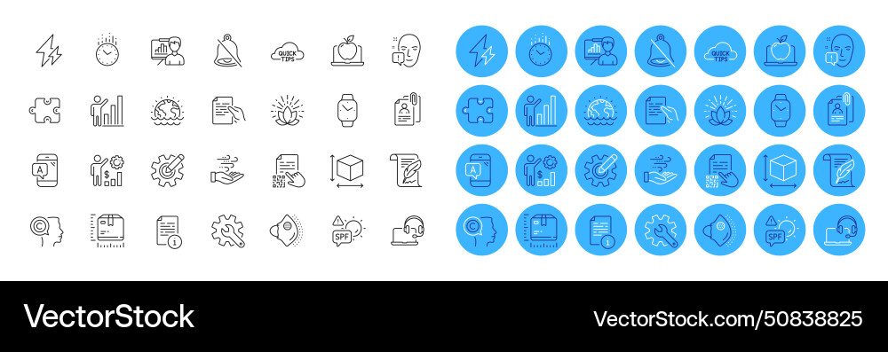 Zeit qr Code und Diagramm-Zeilen-Symbole Pack Zeit qr Code und Diagramm-Zeilen-Symbole Pack vektorbild