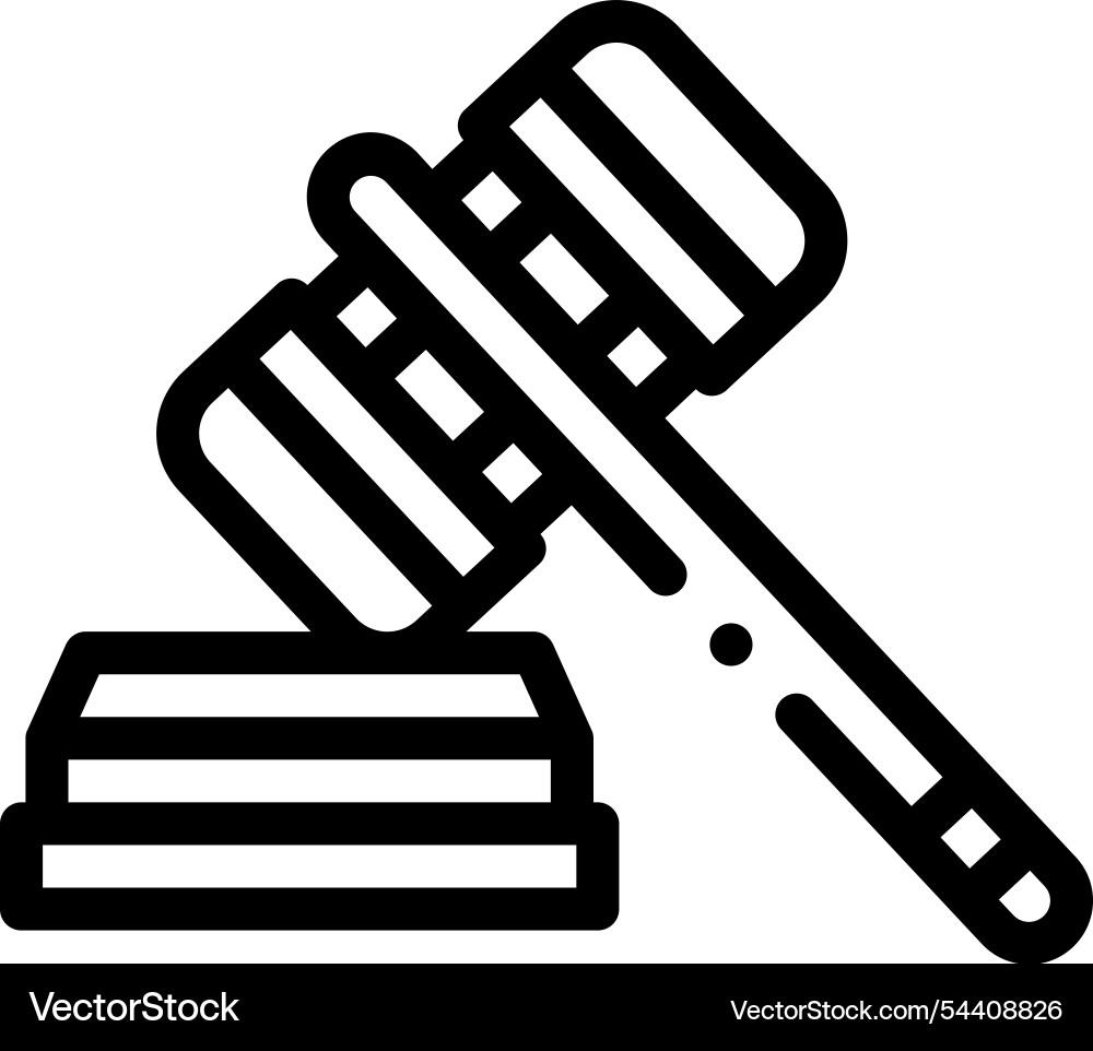 Judge icon thin linear style design isolated Judge icon thin linear style design isolated Vector Image