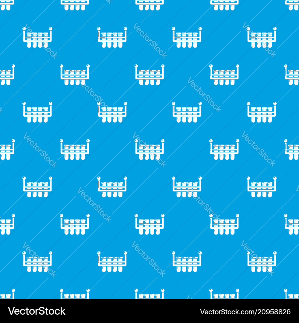 Laboratory flask pattern seamless blue Laboratory flask pattern seamless blue vector image