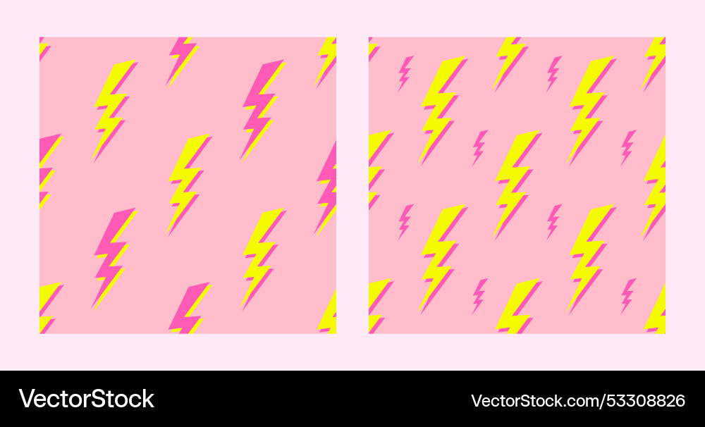 Lightning colorful seamless pattern on pink Lightning colorful seamless pattern on pink vector image