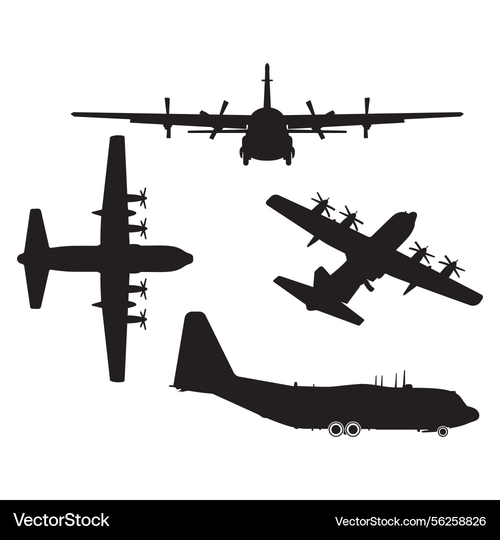 Lockheed martin c-130 hercules svg military aircr Lockheed martin c-130 hercules svg military aircr vector image