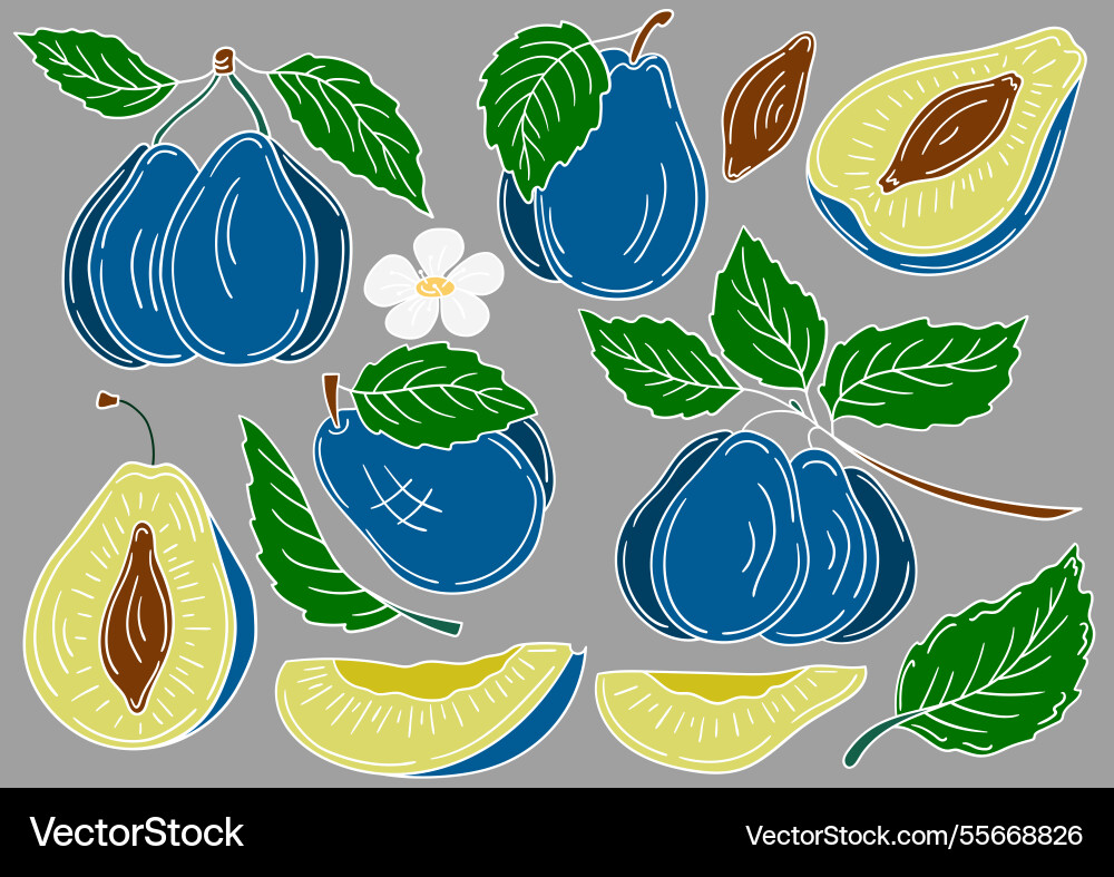 Set of color in hand draw style Set of color in hand draw style vector image