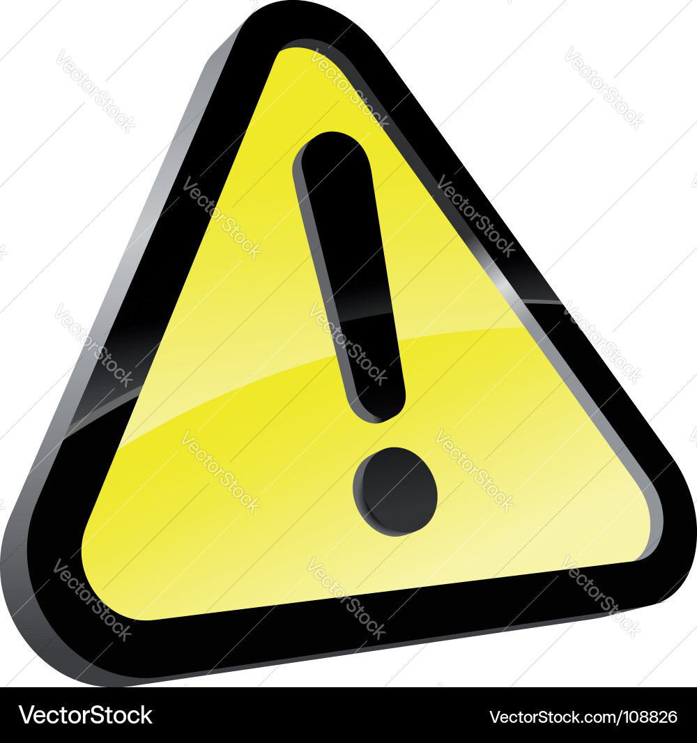 Warning Triangle Icon vector image