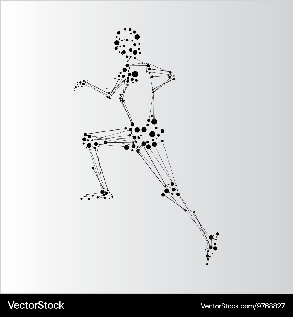 Abstract Running Form vector image