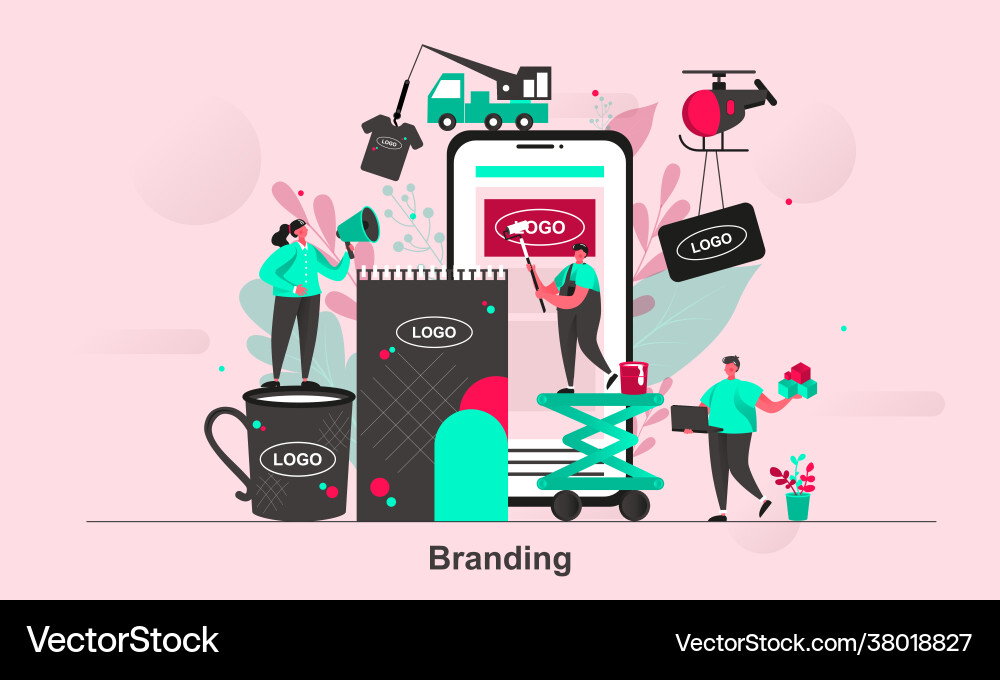 Business branding strategy illustration