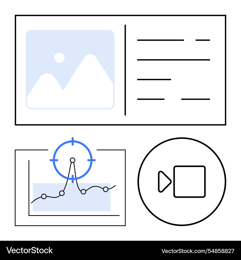 Data presentation with visuals analytics chart Data presentation with visuals analytics chart vector image