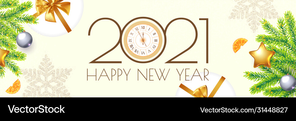 Happy new 2021 year party poster template Happy new 2021 year party poster template vector image