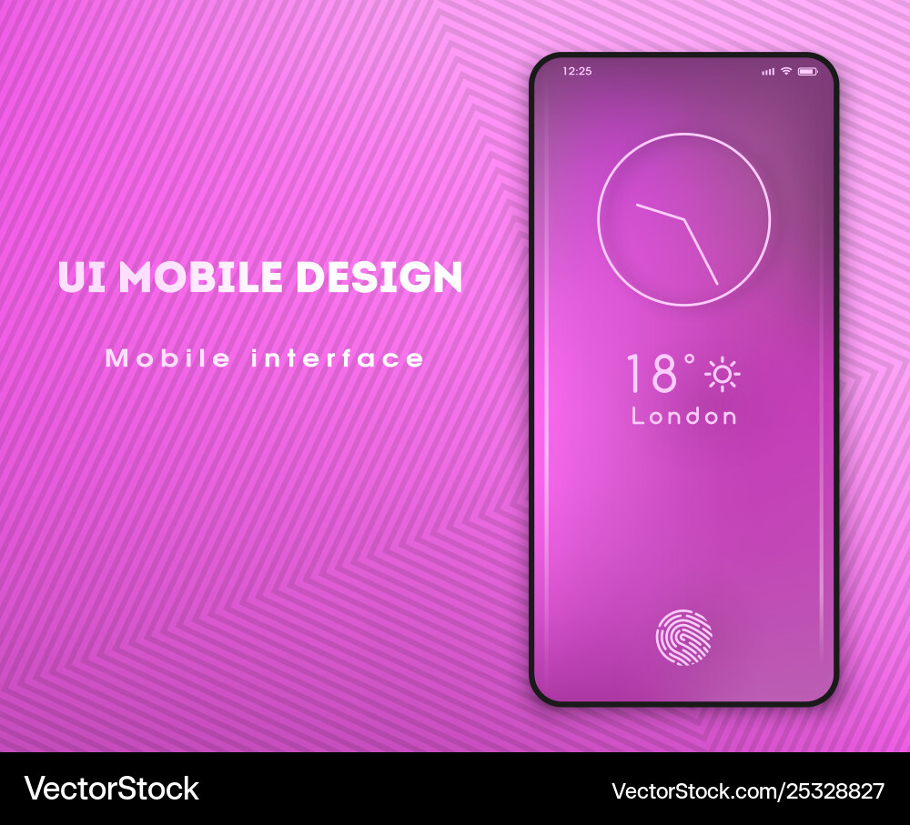 Mobile application interface design screensaver Mobile application interface design screensaver vector image