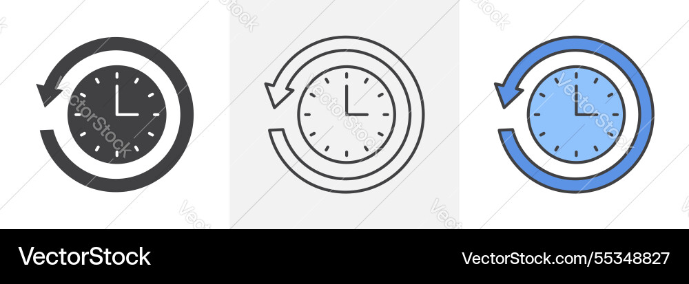 Past time icons pack for website designs Vector Image