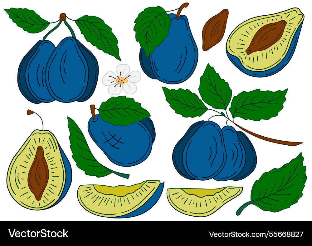 Set of color in hand draw style Set of color in hand draw style vector image