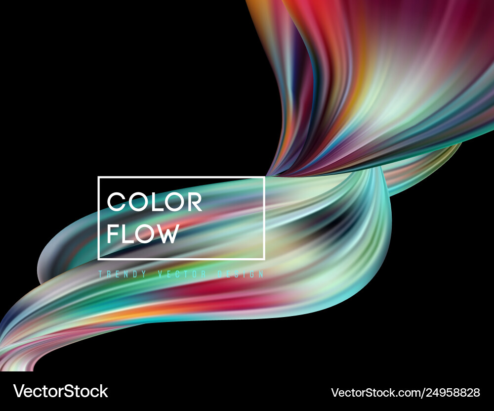 Abstract colorful background color flow vector image