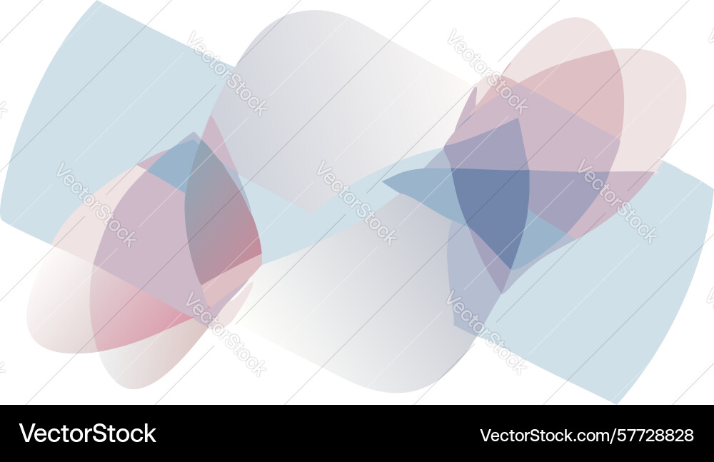 Abstract soft overlapping transparent shapes vector image