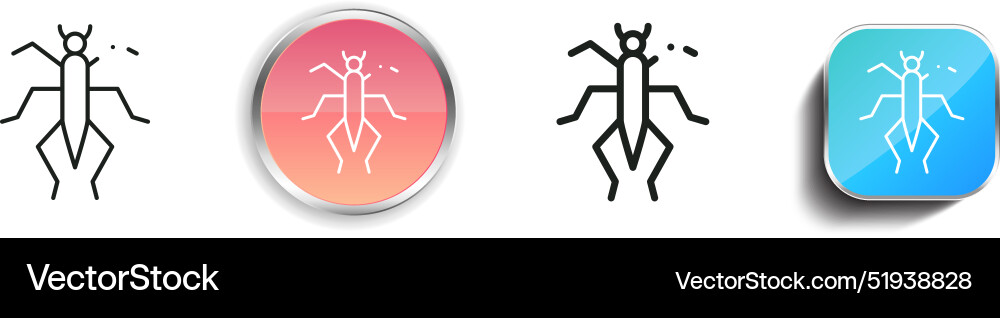 Bug-Symbol dünne lineare regelmäßige und Schaltfläche Stil Bug-Symbol dünne lineare regelmäßige und Schaltfläche Stil vektorbild