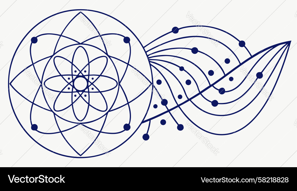 Complex Interconnected Network Web Vector Image