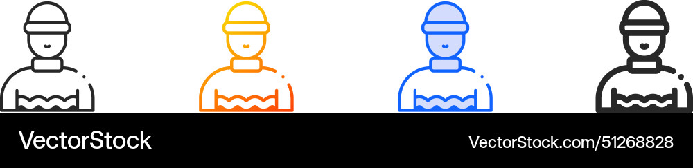 Junge ikonthin lineare Gradient blauen Schlaganfall und fett Junge ikonthin lineare Gradient blauen Schlaganfall und fett vektorbild