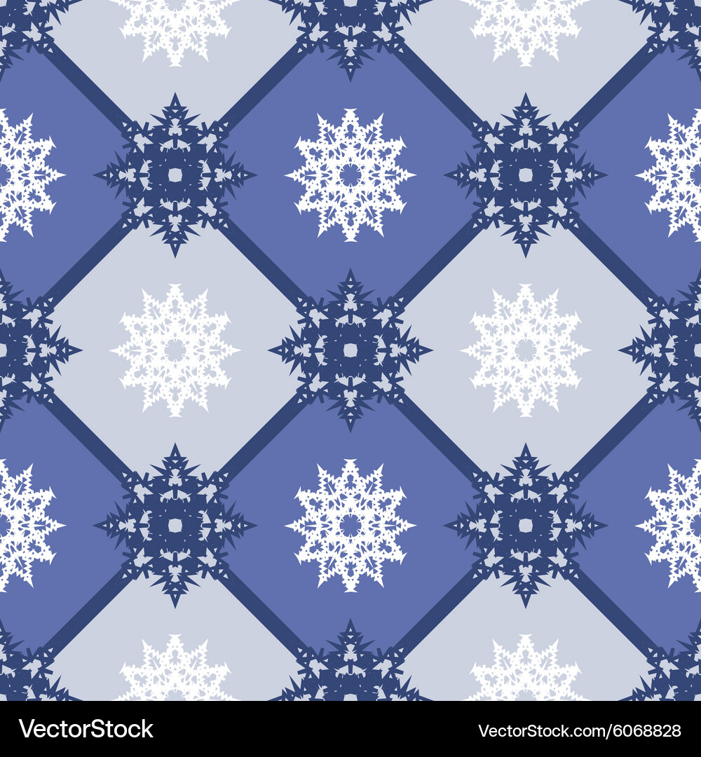 Seamless background with snowflake Vector Image