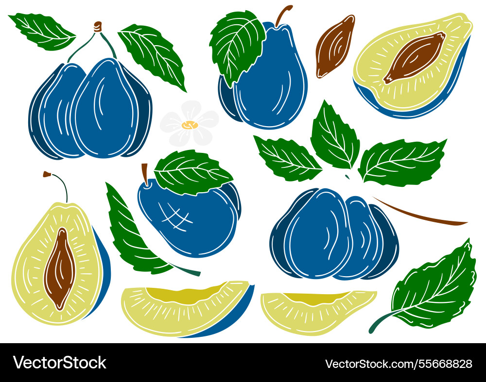 Set of color in hand draw style Set of color in hand draw style Vector Image