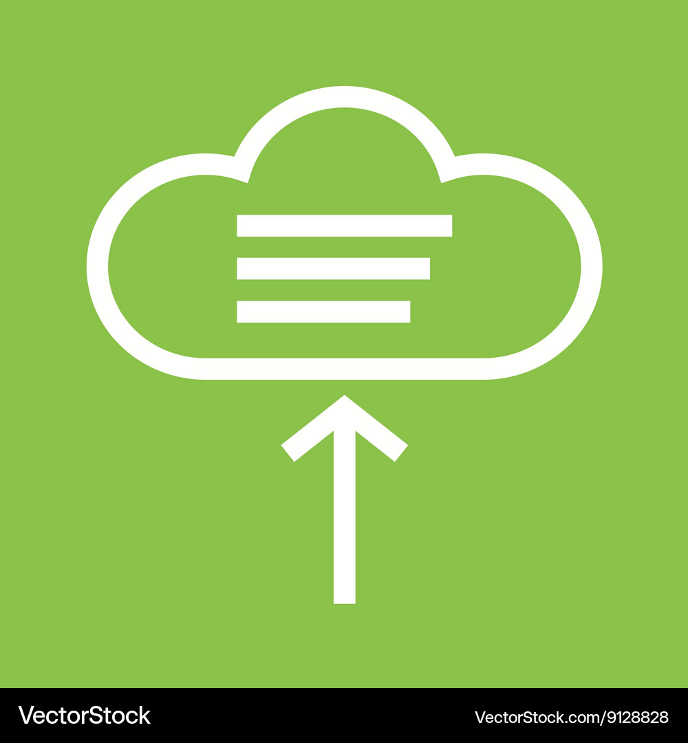 Upload all data on cloud Vector Image